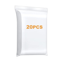 Foopama 20 PcS 13 x 15 Thick 4 Mil Large clear Zip Poly Lock Plastic Bags Seal Reclosable Zip Bag Heavy-Duty clothing T-Shirt Toys Snacks Zipper