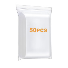 Foopama 50 PCS 11"""" x 15"""" Thick Clear Zip Poly Lock Plastic Bags Seal Reclosable Zip Bag Durable 2.4 Mil Clothing T-Shirt Toys Snacks Zipper Bag
