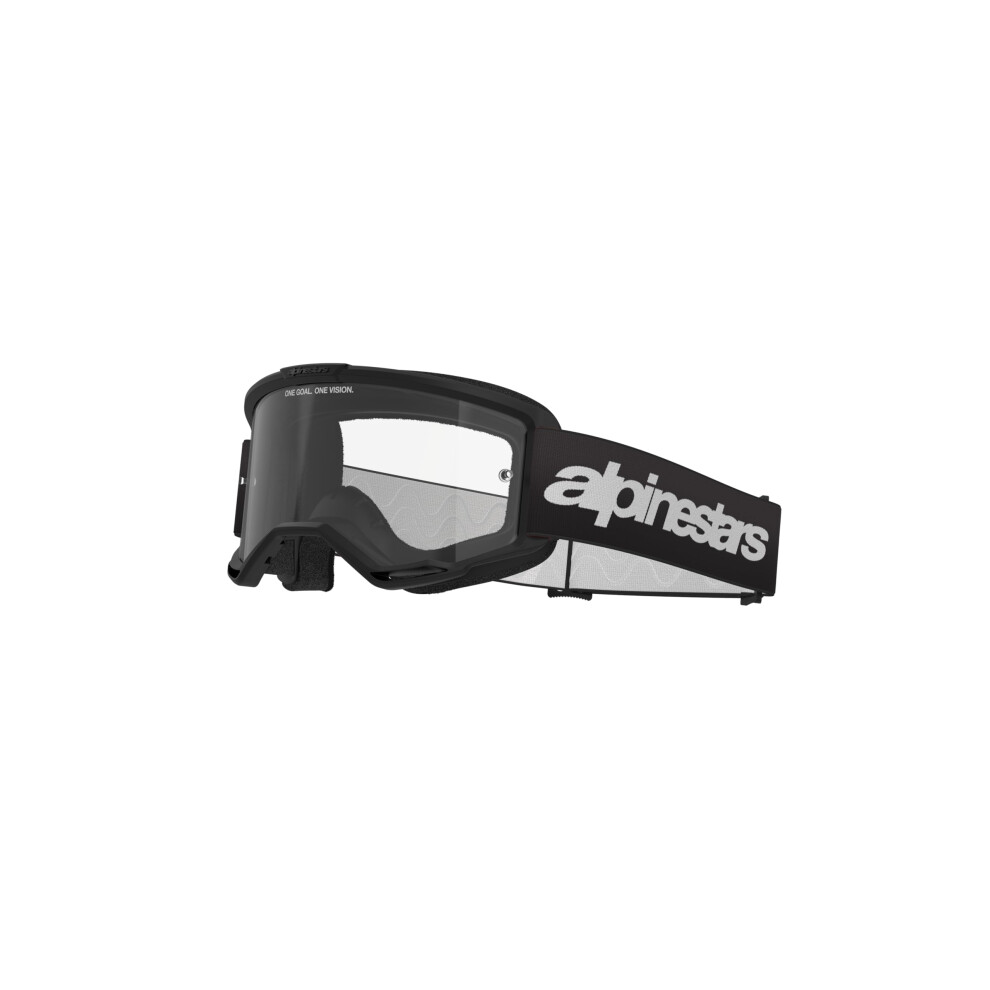 Alpinestars Vision 3 MX ATV MTB Off Road Goggle (Black - Clear Lens)