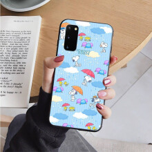 (jet, Samsung M51) An14 Lovely Snoopy Black Case For Samsung Note 20 Lite S24 Ultra S23 S22 A05 A06 A11 A71 A15 A16 A13 A24 A25 A33 A52 A53 M55 M35 Sofe Cover