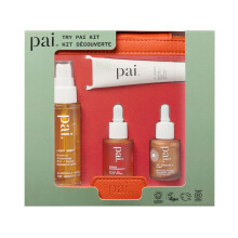 Pai Skincare - Prova Kit Pai | Olio di pulizia di lavoro leggero (28 ml) + anthemis (10 ml) + gocce di bronzing (10 ml) + bioregenerare olio notturno