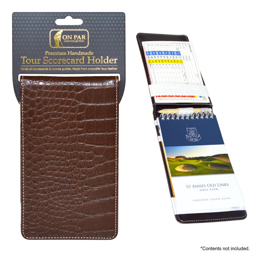 ON PAR Crocodile Scorecard Holder Brown/Black 1