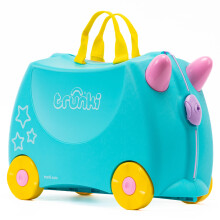 Trunki Ride-On Kids Suitcase | Tow-Along Toddler Luggage | Carry-On Cute Bag with Wheels | Kids Luggage and Airplane Travel Essentials: Una Unicorn Tu