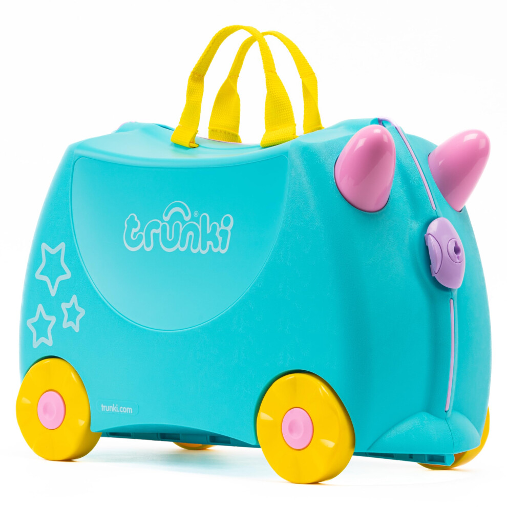 Trunki Ride-On Kids Suitcase | Tow-Along Toddler Luggage | Carry-On Cute Bag With Wheels | Kids Luggage And Airplane Travel Essentials: Una Unicorn Tu