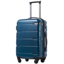 Coolfe bagagli valigia PC+ABS Spinner TSA integrato TSA Lock 20in 24in 28in Carry On (Caraibi blu. S (20in_carry on))