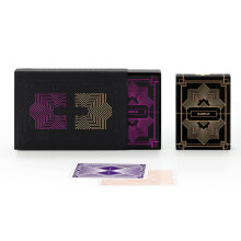 SLOWPLAY 100% Plastic Playing Card Set 2 Decks (Purple & Gold) Jumbo Index Poker Size Superior Flexibility and Durability Waterproof & Washable