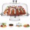 (Plastic)6 IN 1 Modern Design Multi Functional Cake Stand & Dome Plastic Cover Salad Bowl 10