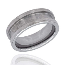 Ringkernrohling fr die Herstellung von Inlay-Schmuck (8 mm gehmmertes Wolfram 7)