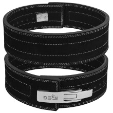 Desafiar cinturn de levantamiento de pesas - cinturn de levantamiento de pesas de cuero puro con hebilla fuerte - equipo de entrenamiento ideal