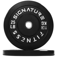 Fitvids 2 Olympic Bumper Plate Weight Plates with Steel Hub 25LB Pair