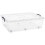 Superio Under Bed Clear Storage Bin with Lid, Stackable Plastic Storage Container with Latch Closure (42 Quart- Under Bed) 1