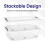 Superio Under Bed Clear Storage Bin with Lid, Stackable Plastic Storage Container with Latch Closure (42 Quart- Under Bed) 3