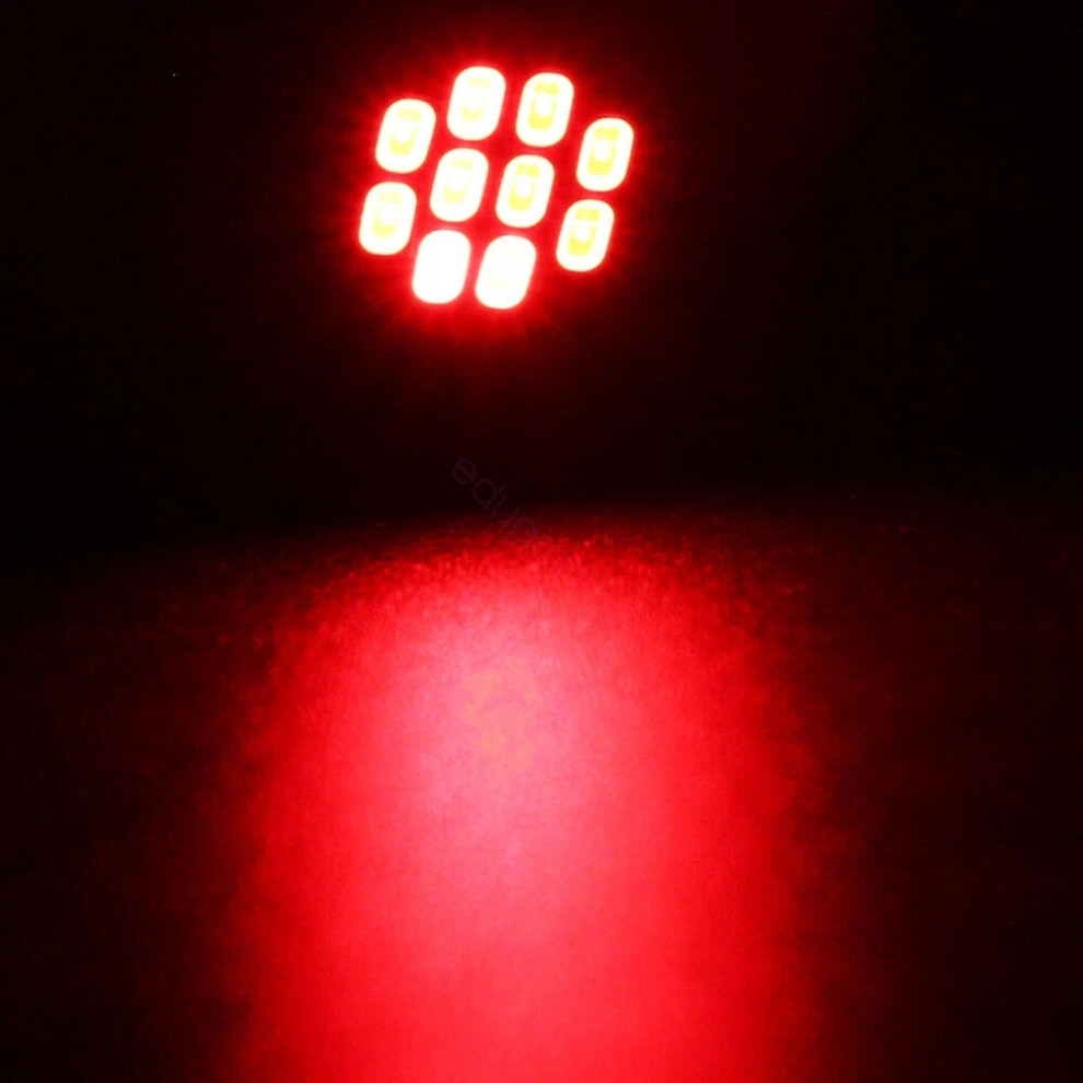 (100Pcs, ) T10 8Smd 1206 Led Car Interior Auto Wedge Instrument Bulbs Red/Light 4069369101779