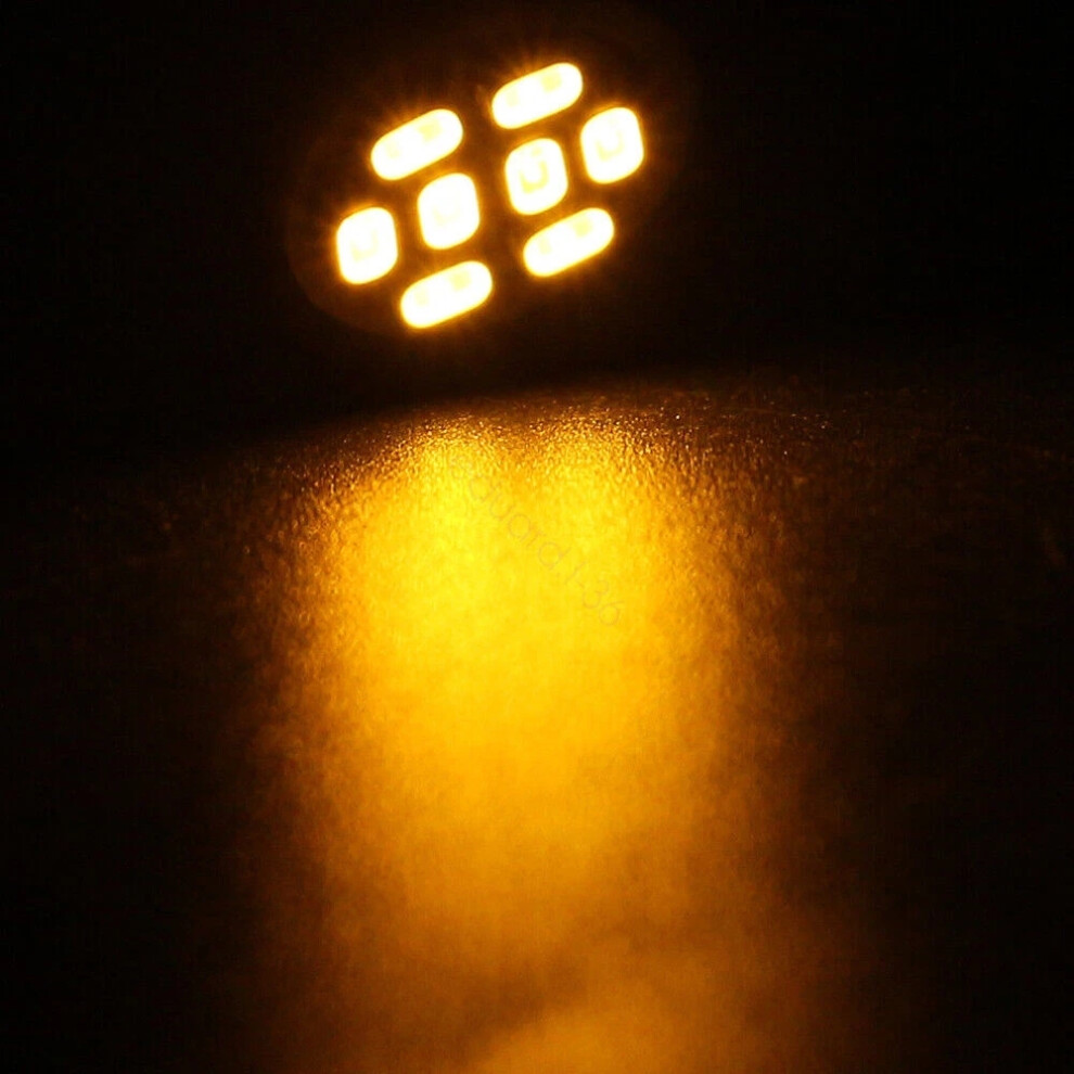 (100Pcs, ) T10 8Smd 1206 Led Car Interior Auto Wedge Instrument Bulbs Hot Amber/Light 4069369101977