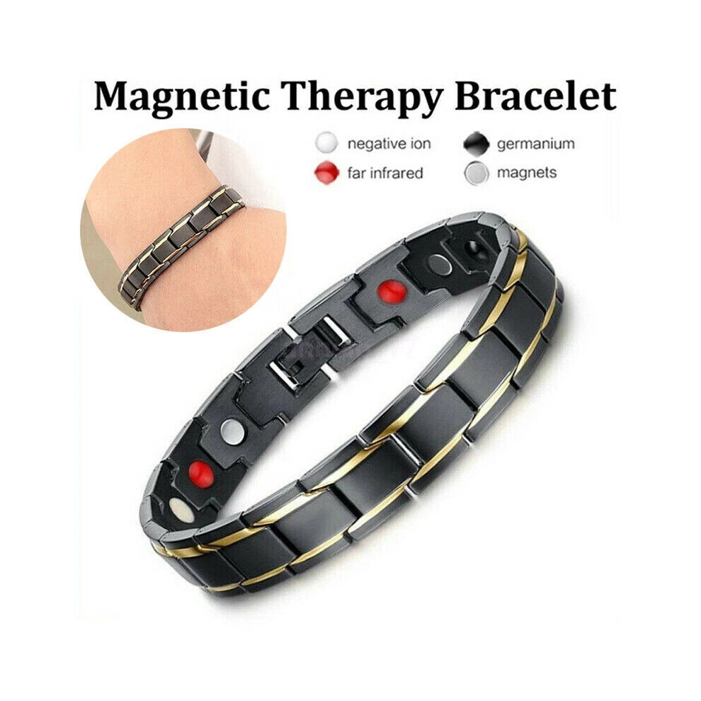 (Black & gold) Slimming Magnetic Lymph Detox Bracelet Lymph Drainage Magnetic Bracelet