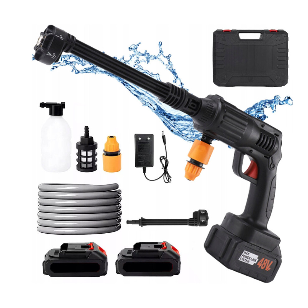 2 Battery Portable Cordless Car High Pressure Washer Jet Water Wash Cleaner Gun