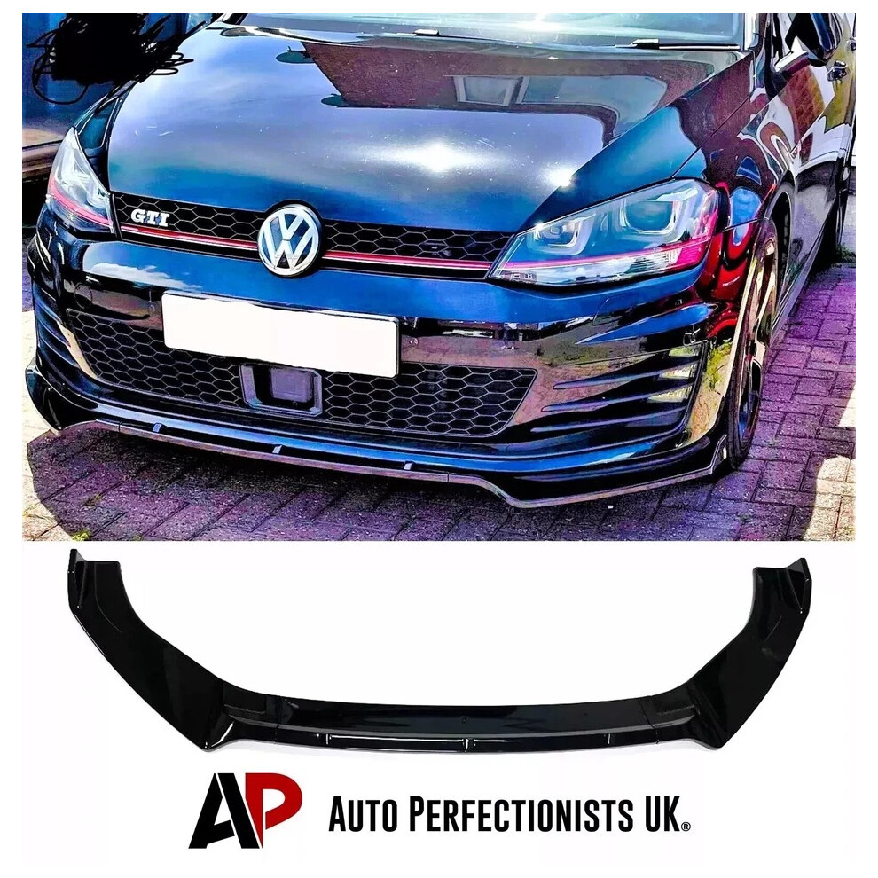 For Vw Golf Mk7 Mk7.5 R Gtd Gti Tsi Tdi Front Spoiler Lip Body Kit 2013-20 5061072661204