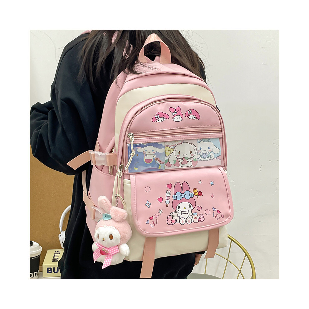 Keluofu Sanrio Melody Kuromi Children's School Backpack Pink