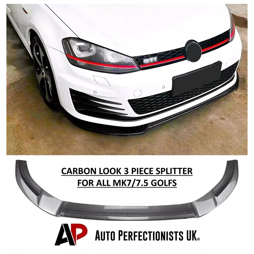 For Vw Golf Mk7 Mk7.5 R Gtd Gti Tsi Tdi Front Splitter Spoiler Lip Kit 5061072667800