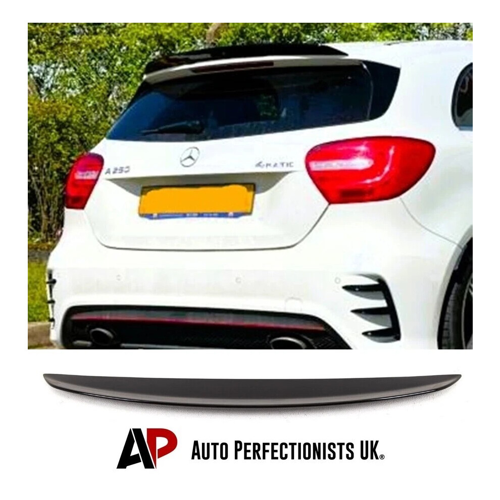 For Mercedes A35 A45 Amg Style A Class W176 Roof Spoiler Lip 12-18 Black 5061072668289