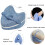 Gr8 Home Memory Foam Leg Knee Support Pillow Blue Sleeping Cushion With Cover 2