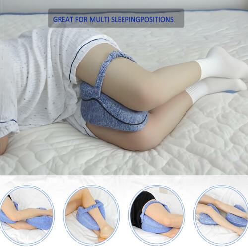 Gr8 Home Memory Foam Leg Knee Support Pillow Blue Sleeping Cushion With Cover 2