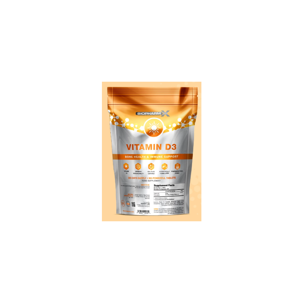 Vitamin D3 5000IU 365Tablets High Strength Pharma Grade Immune Support