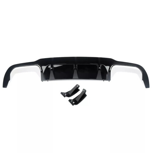 For Mercedes C Class C63 AMG Black Diffuser Valance Lip Body Kit 2011-15 1