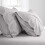 (Pack of 2 - Pillow Covers, Silver) 25cm Extra Deep Fitted Bed Sheet & Pillowcases 1