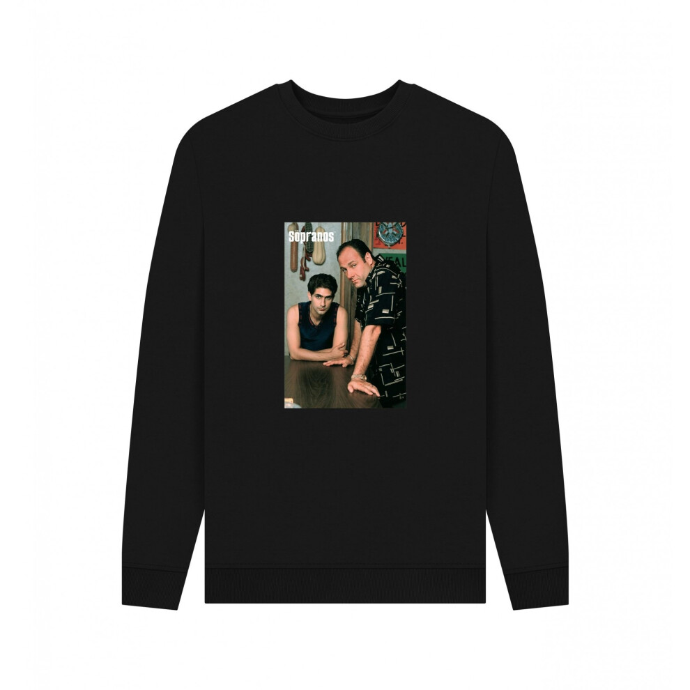 The Sopranos Men's Black (L, ) Unisex Adult Tony And Christopher Sweatshirt