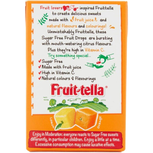 FRUIT TELLA Citrus Mix Orange and Lemon Fruit Drops Sweets Box, 50 g 1