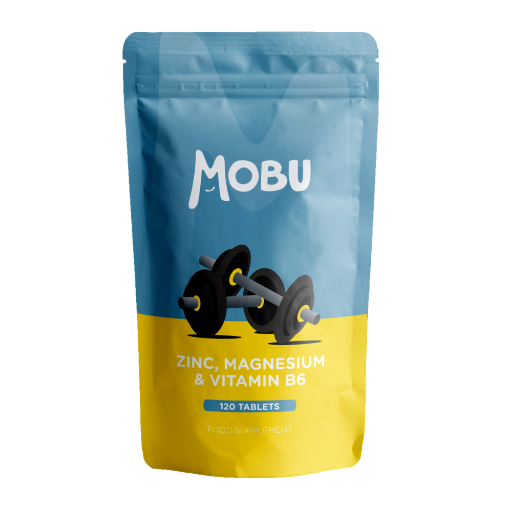 Mobu Zinc Magnesium B6 120 Tablets Muscle Energy Sleep Support Supplement Uk