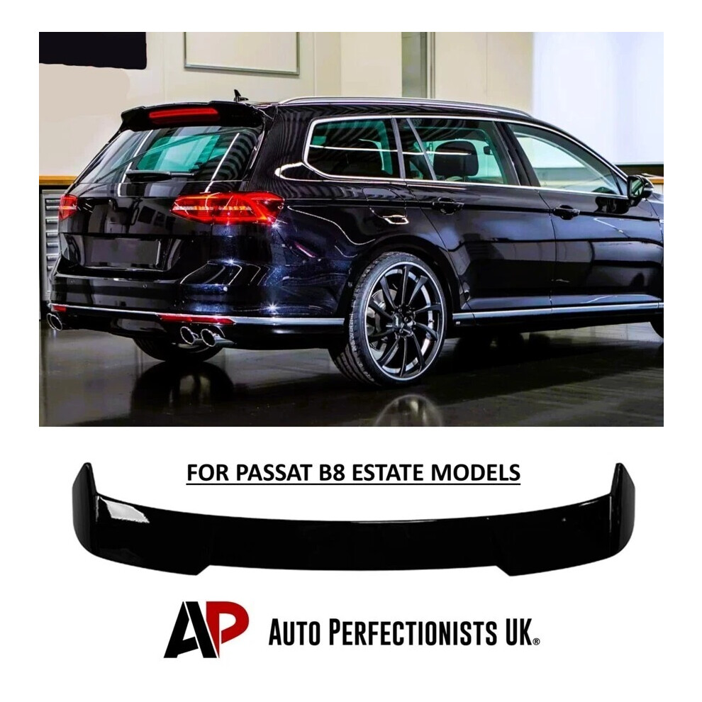 For Vw Passat B8 Estate Wagon Roof Spoiler Lip Wing Body Kit 14-22 Black 5061072668074