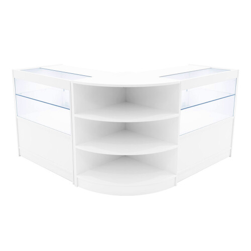 Comptoir de Ventes Verouillables Blanc à LED Ensemble Andromeda C900 LM60