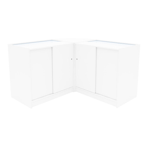 Comptoir de Ventes Verouillables Blanc à LED Ensemble Andromeda C900 LM60 2
