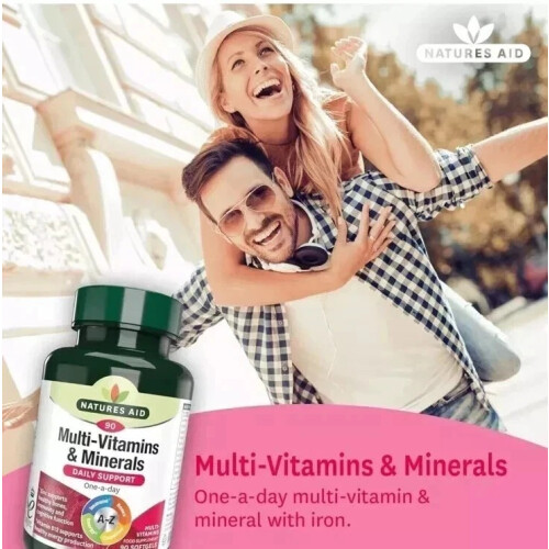 Natures Aid Natures Aid Multivitamins & Minerals 60 Tablets Iron Free One-a-Day 2