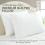 Imperial Rooms (Quilted Pillows 2-Pack) Reversible Duvet Quilt Covers Grey Bedding Set UK 4