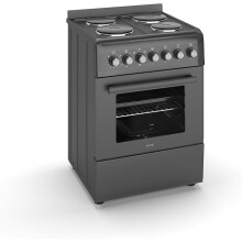 Freestanding Electric Cooker 60cm with 62L Oven, 4 Ceramic Electric Hot Plates, Timer, Child Lock, Accessories, Adjustable Alarm,Easy Controls, 2025