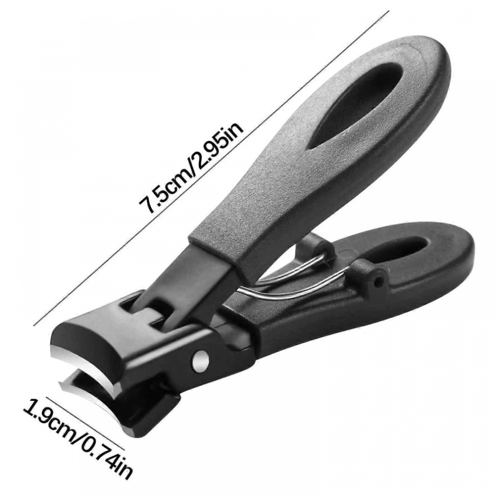 (BK)HeavyDuty Nail Clippers With Large Opening mm Wide Blade Sharp Manicure Tool Classic Style Ideal Compatible with Thick Nails WU1822