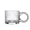 Glass Wine Glass, Square White Wine Glass, Modern Crystal Stemware 1