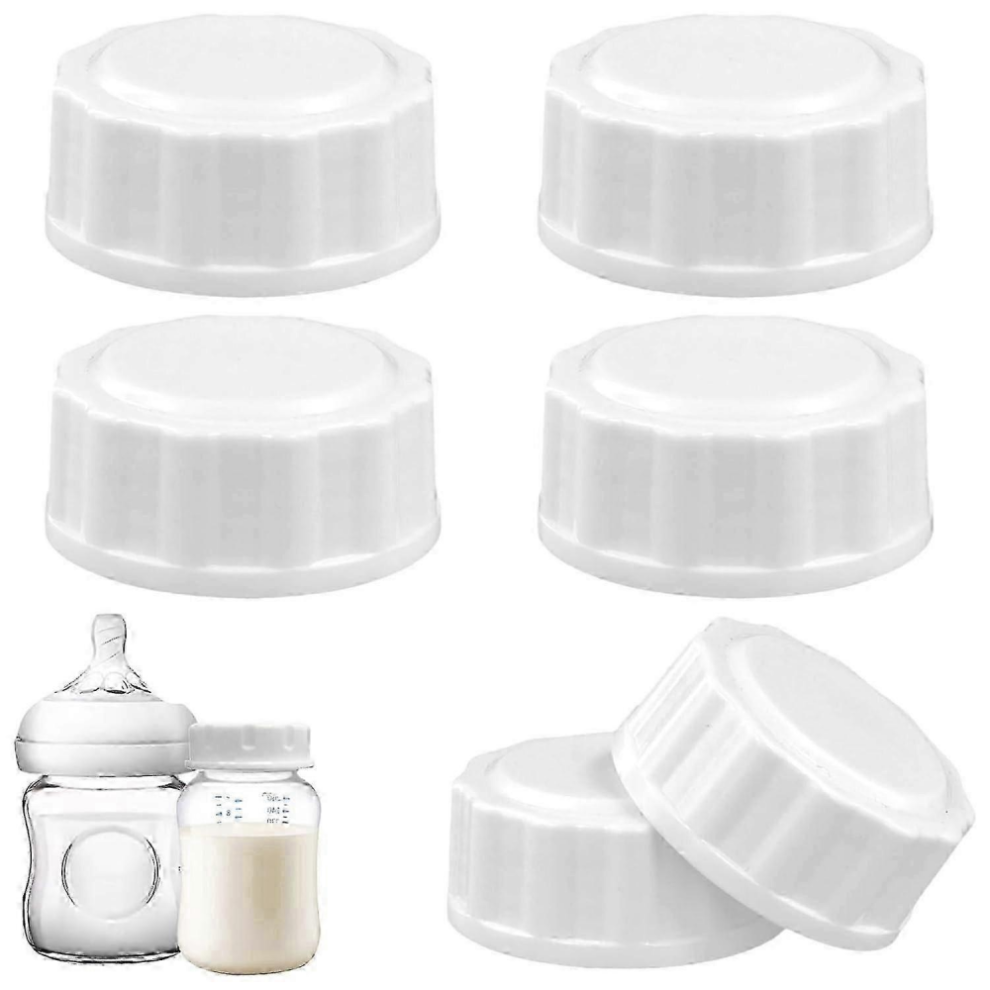 6Pcs Travel Bottle Caps Compatible With Philips Avent, Baby Bottle Caps Bottle Lids White