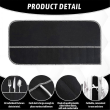 Sacs de protection pour argent avec organiseur en feutre anti-ternissement, compatibles avec les couverts
