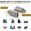 Adaptador de cable HDMI 2.1 8K con conector macho a hembra, extensor HDMI 4K 8K 3