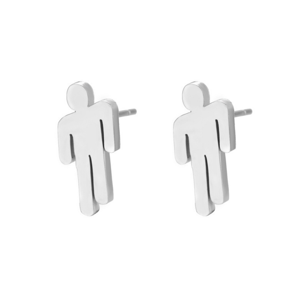 Unique Silver Earrings Compatible with Women by Billie Eilish One Pair Included