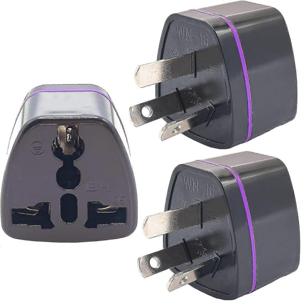 (3 Pack) Australia New Zealand Travel Adapter - Type I Plug, 3 Prong To 3 Prong Universal Outlet
