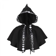 Lattiapituinen cosplay-puku, viitta, velho, noita, viitta, asu, naamiaispuku, juhlamekko, viitta, yhteensopiva aikuisten kanssa