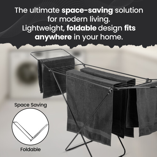 Foldable Airer Clothes Drying Rack with Wings 14M 1