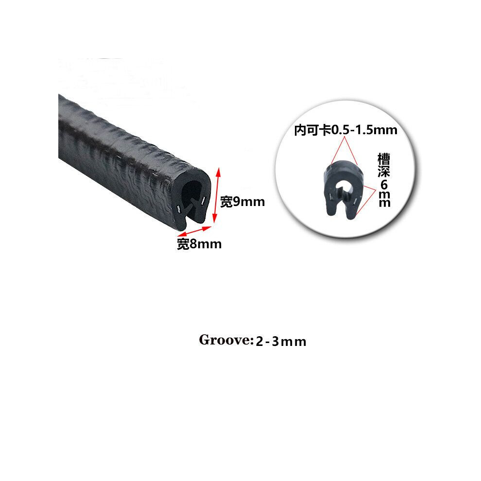 1-5 Metriã¤ U-Muotoinen Tiivistysnauha, Kumireunus, Naarmuuntumaton Suojanauha Vã¤Rikã¤S Auton Oven Rau 8725679129754
