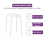 White Stackable Plastic Stool Round Top Backless Design Metal Leg 7