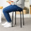 Stackable Stool Round Seat Top Backless Design Metal Leg home office 5